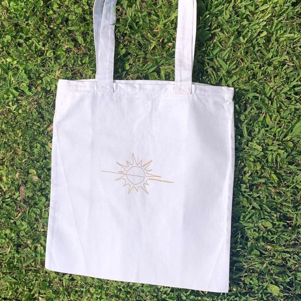 Handmade Canvas Tote Bag With Zipper